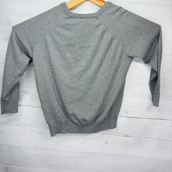 Torrid 3X Holiday CHEERS Sweater Sequin Graphic Gray Cotton Festive Pullover - Picture 8 of 14